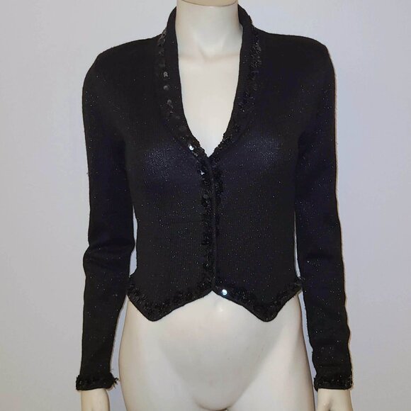 SIDEFFECTS Vintage 80s Sweater Cardigan, Size Small - Picture 2 of 8